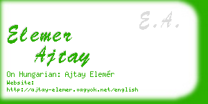 elemer ajtay business card